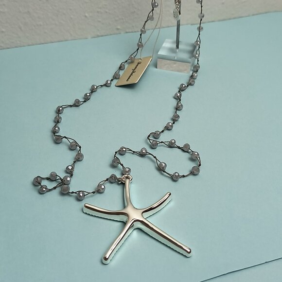 Tommy Bahama Starfish Treasure Pendant Dowarm Beads Necklace Silver Unis… - Picture 2 of 9